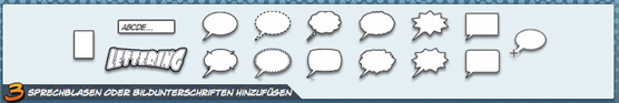 Sprechblasen oder Bildunterschriften hinzufügen